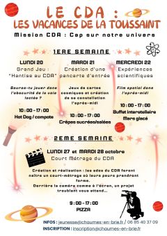 CDA Vacances de la Toussaint