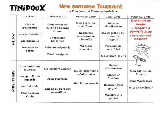 Planning Tinidoux