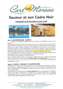 Programme 2026 Les Myosotis - Sortie à SAUMUR