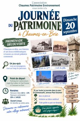🏛️ JOURNÉE DU PATRIMOINE À CHAUMES-EN-BRIE