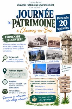 🏛️ JOURNÉE DU PATRIMOINE À CHAUMES-EN-BRIE